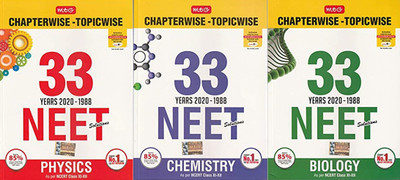 33 Years NEET-AIPMT Chapterwise Solutions -Physics, Chemistry, Biology 2020(Paperback, MTG Editorial Board)