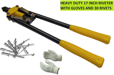 Inditrust 17Inch Hand Riveters Double Handles Nail Gun m2.4 M3.3 M4.1 M4.9 Industrial Riveting Tools Medium Duty Fast Hitting Rivet Gun Medium Duty Fast Hitting Rivet Gun