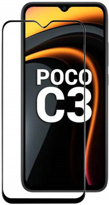 LIKEDESIGN Edge To Edge Tempered Glass for Poco C3(Pack of 1)