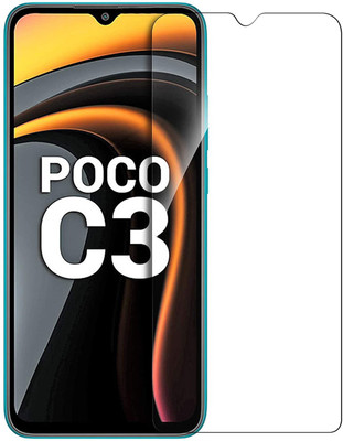 TINGTONG Tempered Glass Guard for Poco C3(Pack of 1)