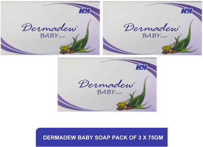 Dermadew Baby soap - pack of 3 x 75gm(3 x 75 g)