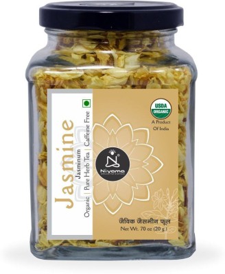 Niyama Organic Jasmine Whole Flower Herbal Tea , Glass bottle 20gm Jasmine Jasmine Tea Glass Bottle(20 g)