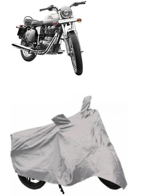 RPSENTTERPR Waterproof Two Wheeler Cover for Royal Enfield(Bullet 350, Silver)