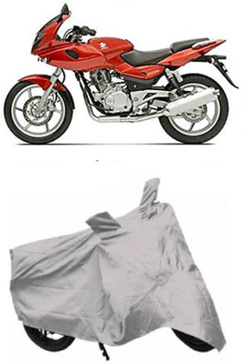 RPSENTTERPR Waterproof Two Wheeler Cover for Bajaj(Pulsar 220 DTS-i, Silver)
