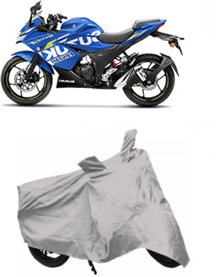 RPSENTTERPR Waterproof Two Wheeler Cover for Suzuki(Gixxer SF, Silver)