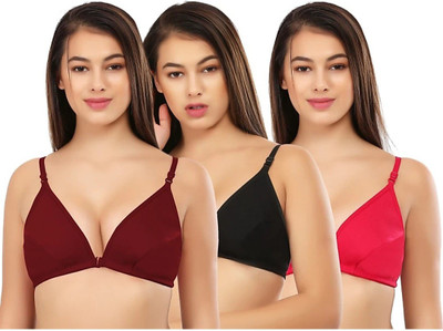 Shahnaztraders Women Push-up Non Padded Bra(Multicolor)