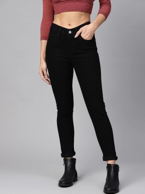 German Club Skinny Women Black Jeans