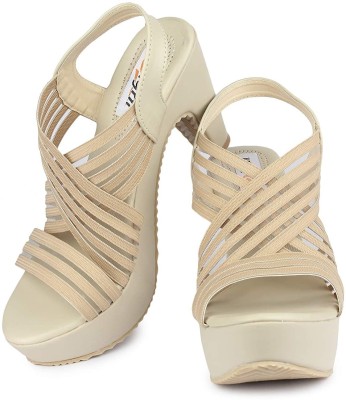 Sonakey Women Heels(Off White , 5)