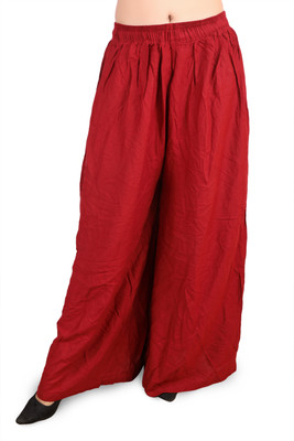 rayie collection Flared Women Maroon Trousers