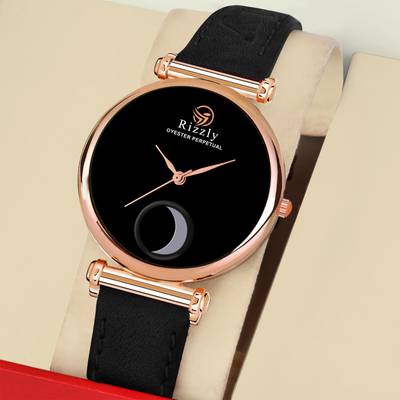 304 Black Moon Stylish Girls Watch Designer Womens Analog Watch