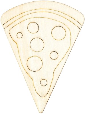 SUDARSHAN STICKER Paintable Pizza Slice Wooden Laser Cut for Decoration DIY Prodcuts for kids, parties, art and craft_WCO257
