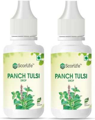 Scorlife Panch Tulsi Drops,Natural Immunity Booster and Relief from Cough and Cold (Pack of 2)(Pack of 2)