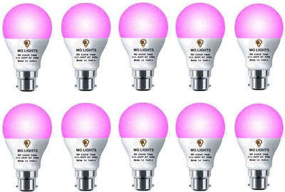 mg lights 5 W Basic Arbitrary B22 LED Bulb(Pink, Pack of 10)