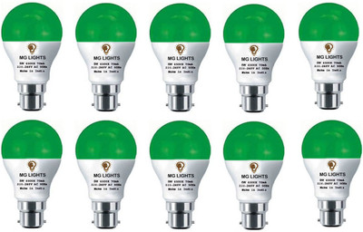 mg lights 5 W Basic Arbitrary B22 LED Bulb(Green, Pack of 10)