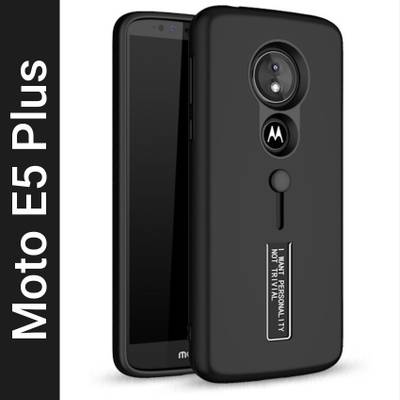 SAPCASE Back Cover for Motorola Moto E5 Plus  (Black, Cases with Holder)