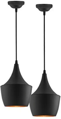 BLACK RAY Antique Single Head Metal Pear Shade Hanging Pendant Ceiling Decorative Vintage Chandelier Light E26/E27 Lamp (Black) - Pack of 2 Without bulb Pendant Lamp Ceiling Lamp(Black)