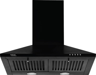 Hindware Myra BLK 60 Wall Mounted Chimney  (Black 900 CMH)