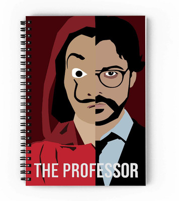 epheriwala Money Heist The Professor A5 Notebook Ruled 160 Pages(Marron)