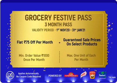 Grocery Festive Pass - 3 Months(E-Mail Delivery Only)