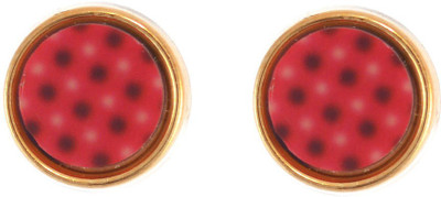 One Personal Care Dotted Print, Round Shape, Light Weight Casual/Office Wear Crystal Alloy Stud Earring