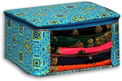 bapu creation Premium Bandhani Design Wardrobe storage Bag(Blue)