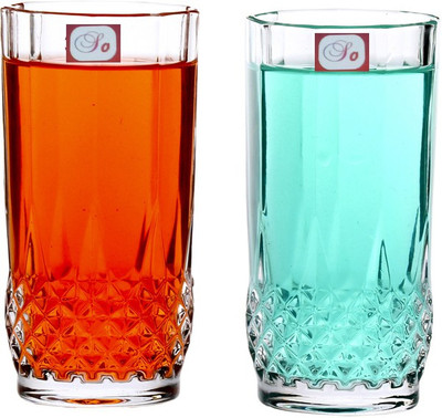 AFAST (Pack of 2) Transparent Clear Water And Juice Glass Set (Set Of 2) -G100 Glass Set Water/Juice Glass(250 ml, Glass, Clear)