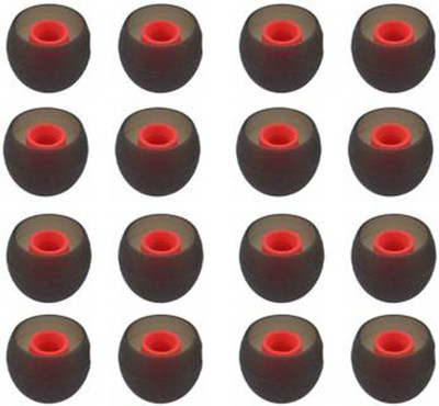 BBS DEAL Premium Quality Silicon and Light weight Ear Tips For All Men & Women ( Pack Of 8 Pair) ( 16 Pcs) In The Ear Headphone Cushion(Pack of 16, Red, Grey)
