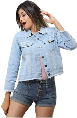 SAF creations Full Sleeve Washed Women Denim Jacket