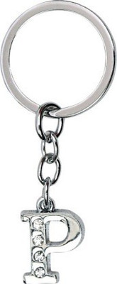 gtrp Alphabet Letter P Metal Design-KC43 Key Chain (Silver) Key Chain