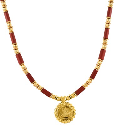 Divastri Jewellery Traditional One gram gold Temple Mangal sutra Thushi Set chain Pendant Necklace Black beads Chains golden South Tanmaniya vati Mangalsutra for Women girls latest design new Copper, Brass Mangalsutra