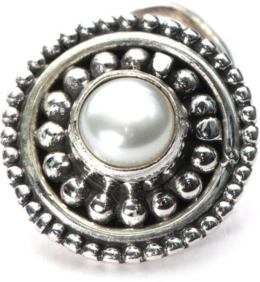 jsaj Pearl Sterling Silver Plated Sterling Silver Nose Ring