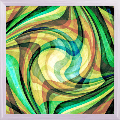 Artzfolio ArtzFolio Abstract Background Colour & Shape Mix D2 Canvas Painting White Wooden Frame 12inch x 12inch (30.5cms x 30.5cms) Digital Reprint 12.5 inch x 12.5 inch Painting(With Frame)
