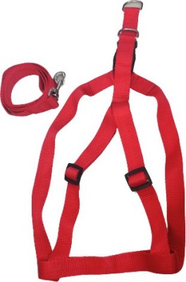 furryangels Adjustable Nylon harness and leash set ,XL Dog Harness & Leash(Extra Large, RED)