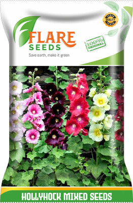 FLARE SEEDS HOLLYHOCK MIXED Seed(50 per packet)