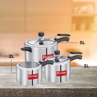 Prestige Nakshatra Plus 2 L, 3 L, 5 L Induction Bottom Pressure Cooker ...