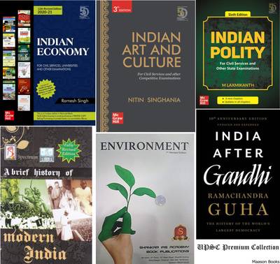UPSC Premium Collection - Combo Of Indian Polity, Indian Economy, Indian Art &amp; Cultural, India After Gandhi, Environment, Brief History Of Modern India  (Paperback, Ramesh Singh, Ram Chandra Guha, Shankar, Nitin Singhania, M. Laxmi Kant, Spectrum)