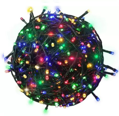 spark world 100 LEDs 40 m Multicolor Color Changing, Flickering, Steady String Rice Lights(Pack of 1)