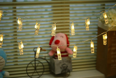 MAYA CREATION 15 LEDs 3 m Yellow Flickering Clip Rice Lights(Pack of 1)