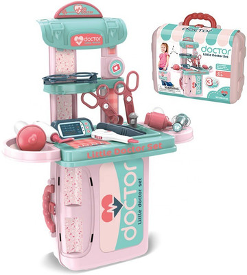 jmv 3 In 1 For Kids Educational Pretend Play Plastic Table Suitcase Kit Doctor Set Toys