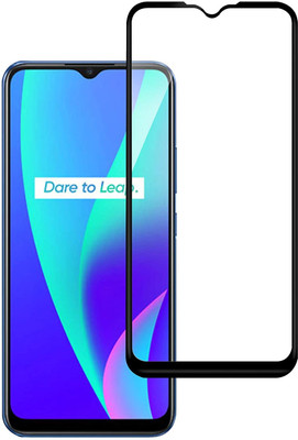 BRENZZ Edge To Edge Tempered Glass for Realme C15(Pack of 1)