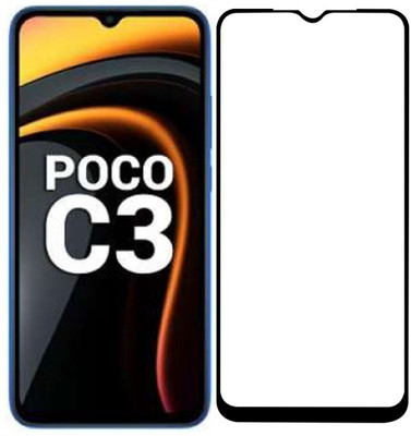 Mauval Edge To Edge Tempered Glass for POCO C3(Pack of 1)
