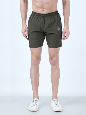 FEVER Solid Men Green Basic Shorts