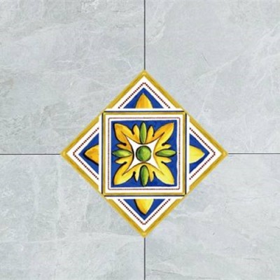 JAAMSO ROYALS 100 cm Yellow Mosaic Tiles Sticker Floor Sticker, Kitchen Bathroom Self-Adhesive PVC Waterproof Wall Sticker(30CM X 60CM) Removable Sticker(Pack of 1)