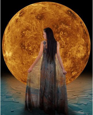 Artzfolio 137.16 cm Ice Fairy in Front of Venus Elements D1 Peel & Stick Vinyl Wall Sticker 54inch x 67.3inch (137.2cms x 171cms) Self Adhesive Sticker(Pack of 1)