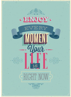 Artzfolio Enjoy Every Moment Unframed Premium Canvas Painting 42inch x 57.9inch (106.7cms x 147.1cms) Digital Reprint 42.5 inch x 58.4 inch Painting(With Frame)