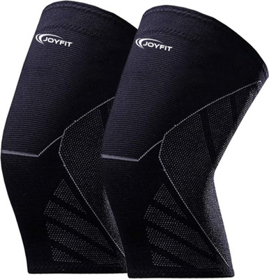 Joyfit 2 Pc. Knee Sleeves for Running, Badminton, Sports, and Gym for Versatile Knee Support(Grey)