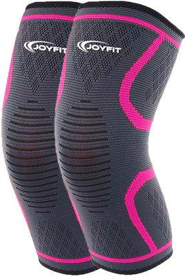 Joyfit 2 Pc. Knee Sleeves for Running, Badminton, Sports, and Gym for Versatile Knee Support(Pink)