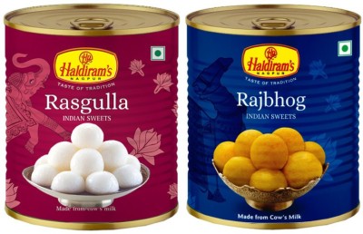 Haldiram's Rajbhog and Rusgulla (Combo Pack) Tin(2 x 1 kg)