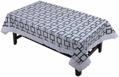 RMDecor Self Design, Checkered 4 Seater Table Cover(Multicolor, Polyester)