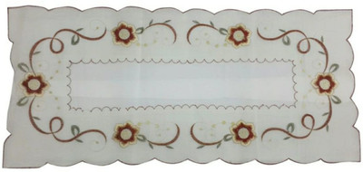 SHRI MAHAVIR IMPEX Multicolor 80 cm Table Runner(Nylon)